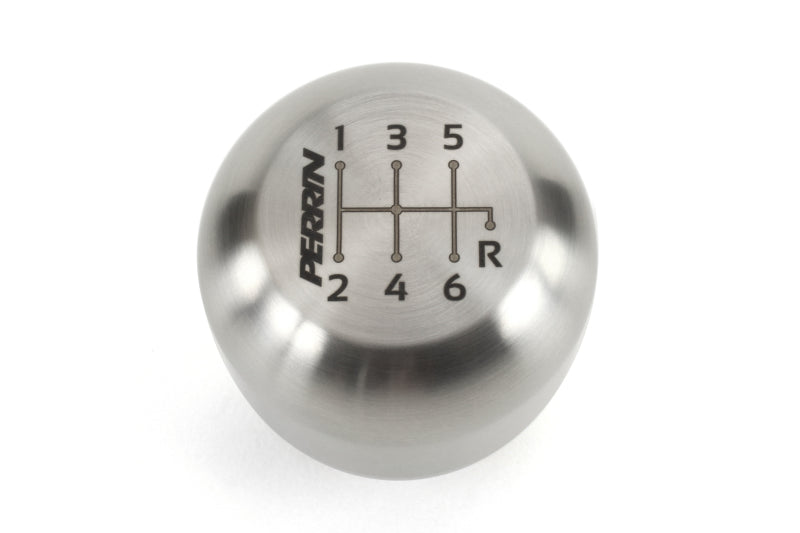 Perrin 17-18 Honda Civic Brushed Stainless Steel Large Shift Knob - 6 Speed - PHP-INR-120SS by Perrin Performance - front vie