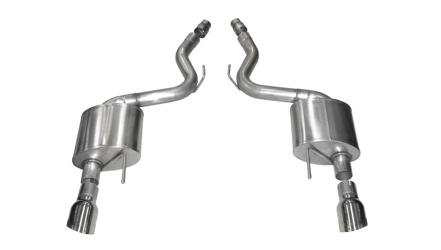 Corsa 2015-2017 Ford Mustang GT 5.0 3in Axle Back Exhaust Polish Dual 4.5in Tip Sport - 14326