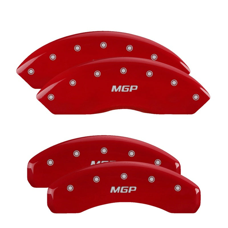 MGP 4 Caliper Covers Engraved Front & Rear MGP Red finish silver ch - 36007SMGPRD