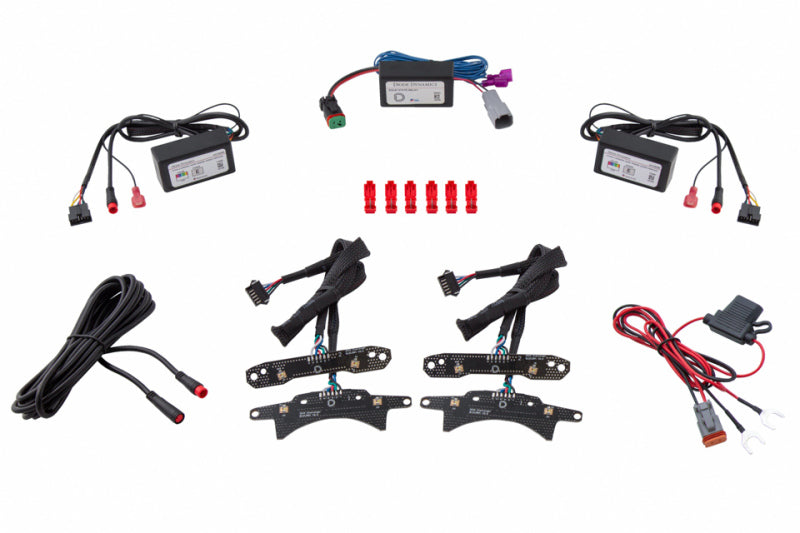 Diode Dynamics 15-21 Dodge Challenger RGBW DRL LED Boards - DD2002 for 2015-2023 Dodge Challenger - front view