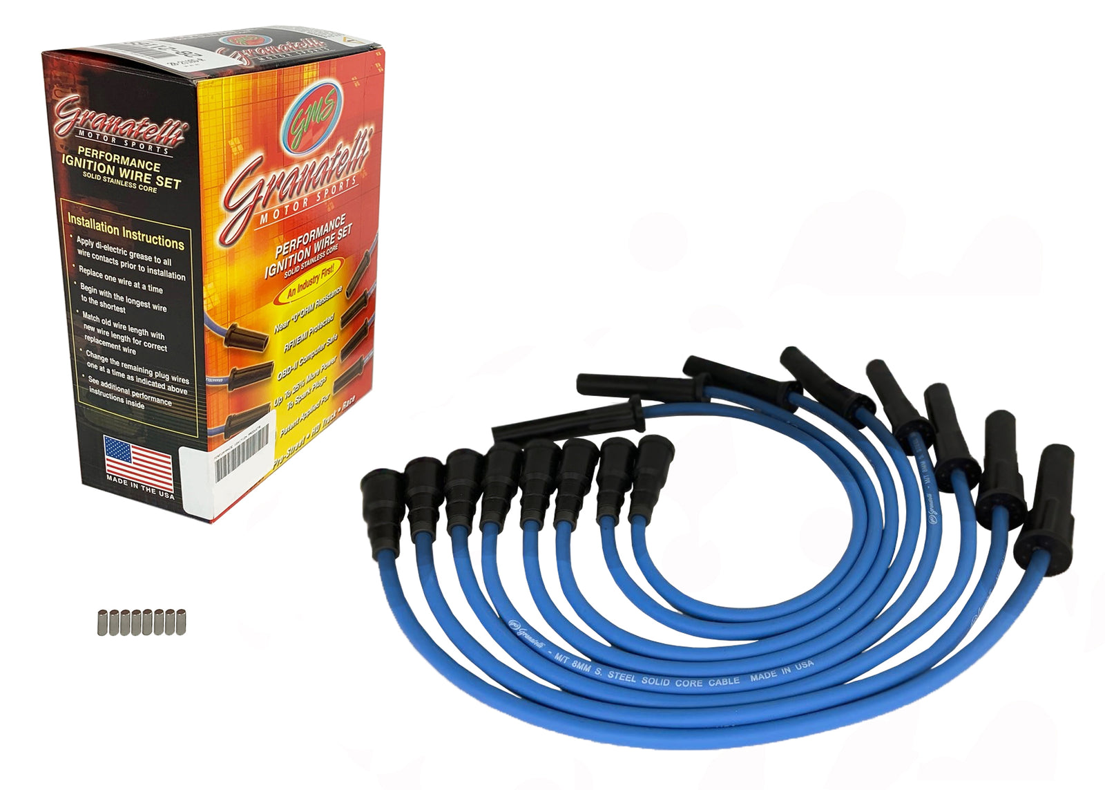 Granatelli 10-14 Ford 6.2L Blue Ignition Wires (Excl Coil Packs) - 28-2116S
