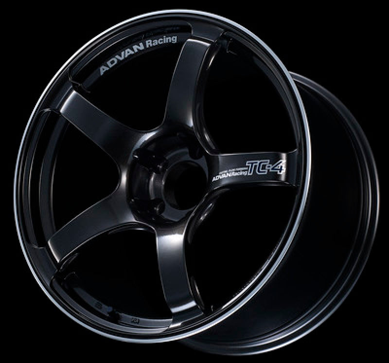 Advan TC4 17x8.0 +45 5-100 Black Gunmetallic & Ring Wheel - YAD7G45DBGR by Advan