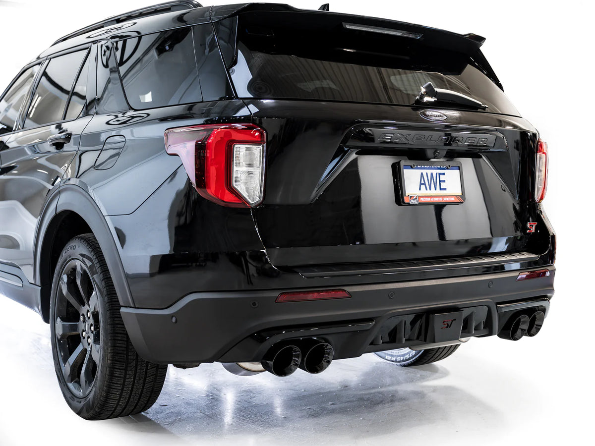 AWE Tuning 2020+ Ford Explorer ST Touring Edition Exhaust w/ Diamond Black Tips