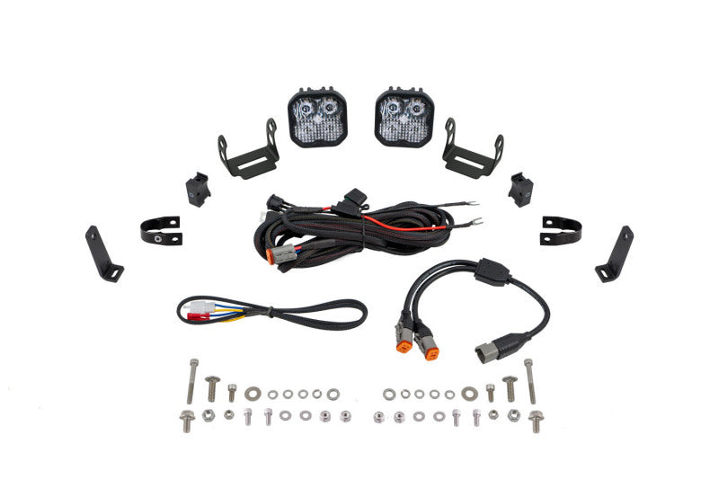 Diode Dynamics SS3 LED Bumper 1 In Roll Bar Kit Sport - White Combo (Pair) - DD7674 by Diode Dynamics - front view