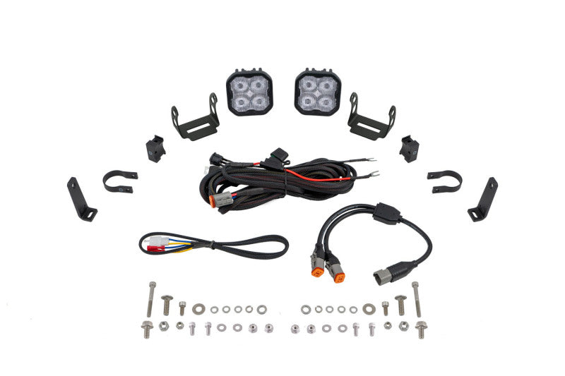 Diode Dynamics SS3 LED Bumper 1 1/2 In Roll Bar Kit Pro - White SAE Fog (Pair) - DD7662 for 2020-2023 Polaris RZR PRO XP Prem