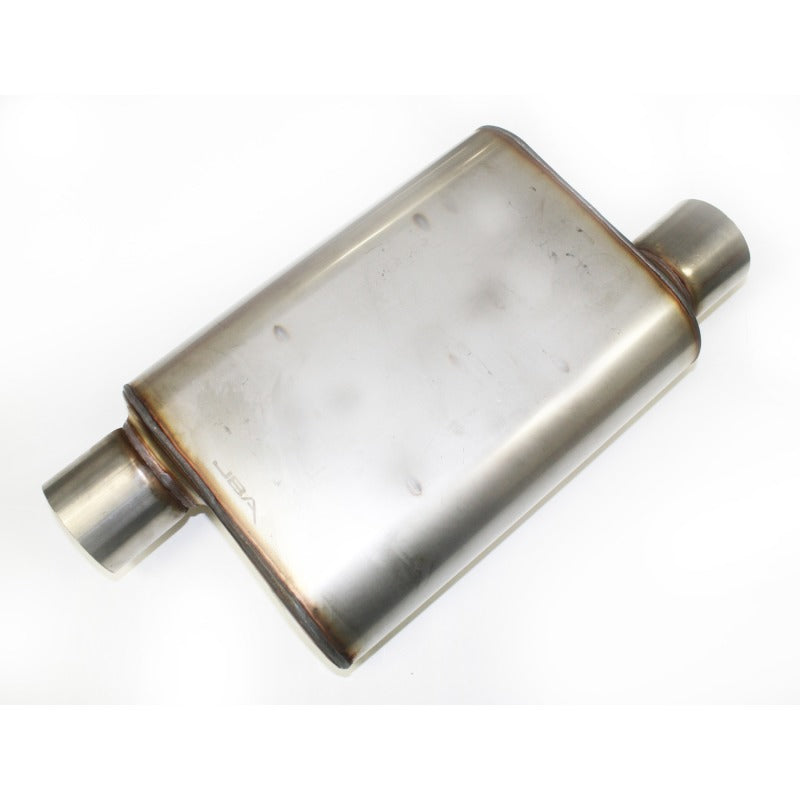 JBA Universal Chambered Style 304SS Muffler 13x9.75x4in 3in Inlet Diameter Offset/Offset - 40-301300 by JBA - front view