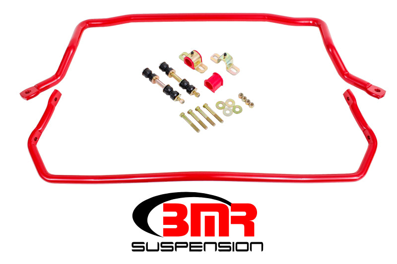 BMR 78-87 G-Body Front & Rear Sway Bar Kit w/ Bushings - Red - SB031R for 1978-1987 Buick Regal - front view
