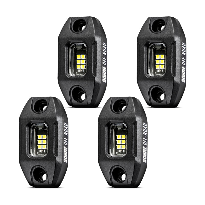 Borne Off-Road Rock Light (Kit of 4) Short Harness - BNLT-RL-4A by Borne Off-Road - front view