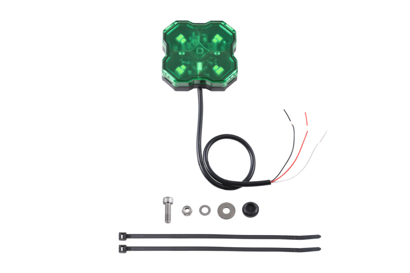 Diode Dynamics Stage Series Single Color LED Rock Light - Green Hookup (one) - DD7432 by Diode Dynamics - front view