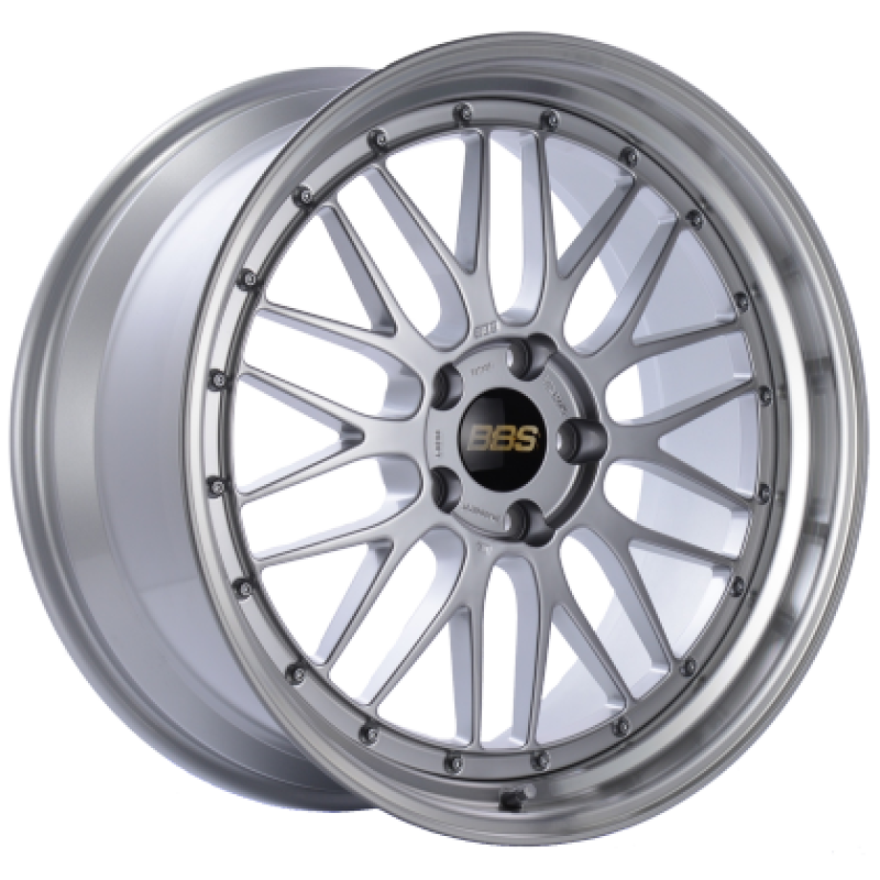 BBS LM 20x9 5x114.3 ET40 Diamond Silver Center Diamond Cut Lip Wheel - 82mm PFS/Clip Required - LM289DSPK by BBS