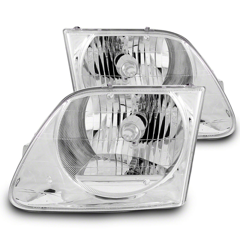 Raxiom 97-03 Ford F-150 G2 Euro Headlights- Chrome Housing (Clear Lens) - T542852 for 1997-2003 Ford F 150 - front view