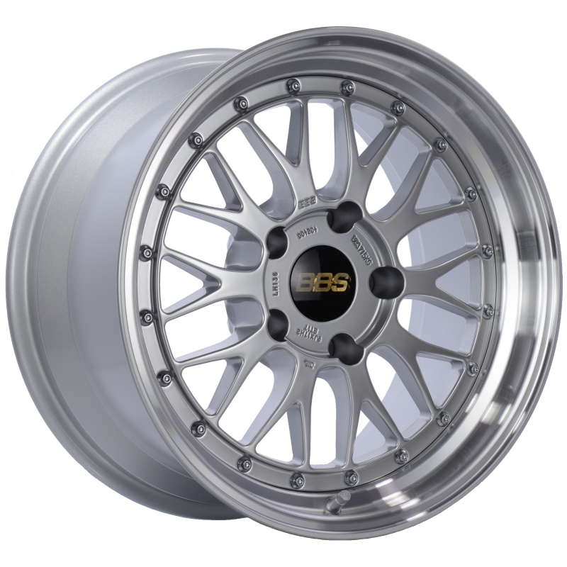 BBS LM 17x9 5x130 ET17 CB71.6 Diamond Silver Center Diamond Cut Lip Wheel - LM136DSPK by BBS - front view