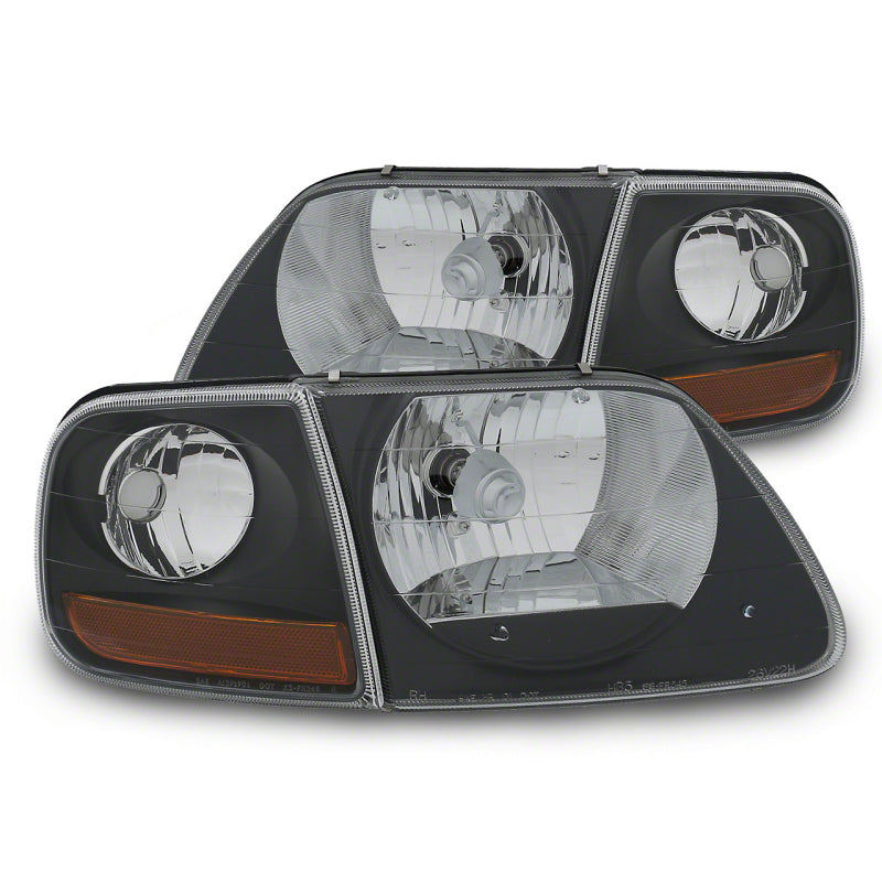 Raxiom 97-03 Ford F-150 G2 Euro Headlights w/ Parking Lights- Blk Housing (Clear Lens) - T542830 for 1997-2003 Ford F 150 - f