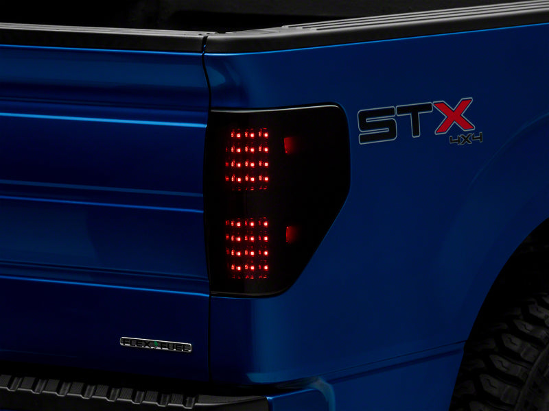 Raxiom 09-14 Ford F-150 Styleside Axial Series LED Tail Lights- Blk Housing (Smoked Lens) - T565678 for 2009-2014 Ford F 150