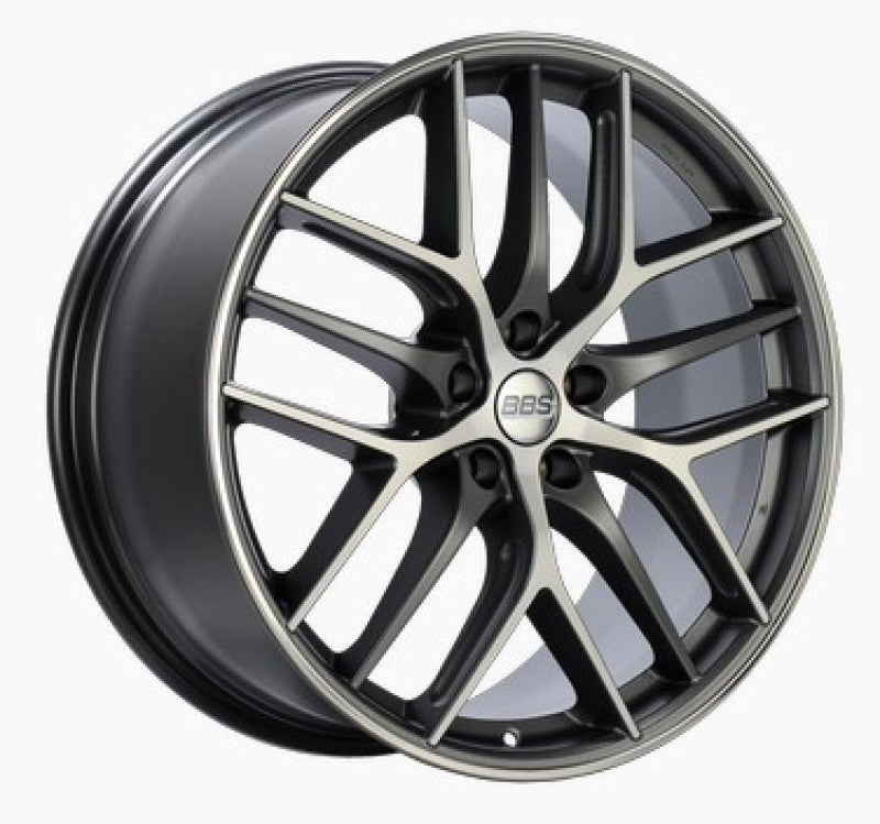 BBS CC-R 20x9 5x112 ET38 Satin Graphite Diamond Cut Polished Rim Protector Wheel -82mm PFS Required - CC0304GRPK by BBS