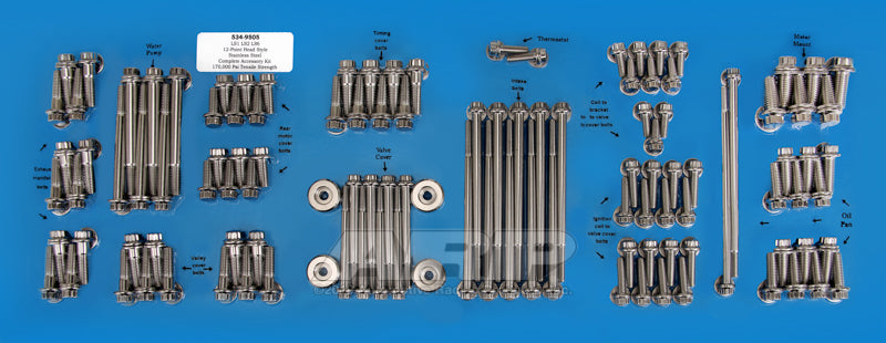 ARP Chevy Small Block LS Series 12pt Engine and Accessory Bolt Kit - 534-9505 by ARP
