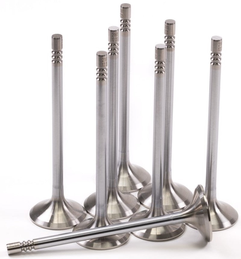 GSC P-D Ford Mustang 5.0L Coyote Gen 3 32mm Head (STD) Chrome Polished Exhaust Valve - Set of 8 - 2161-8 by GSC Power Divisio