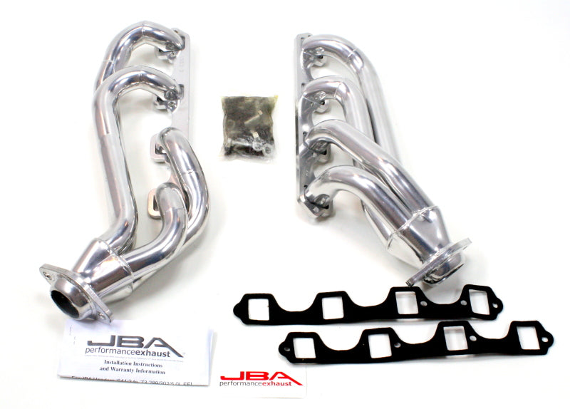JBA 65-73 Ford Mustang 260-302 SBF w/GT40-P Heads 1-5/8in Primary Silver Ctd Mid Length Header - 1650S-2JS for 1964-1973 Ford