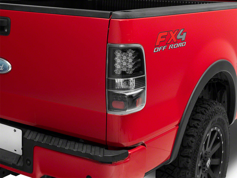 Raxiom 04-08 Ford F-150 Styleside LED Tail Lights- Blk Housing (Clear Lens) - T542840 for 2004-2008 Ford F 150 - front view