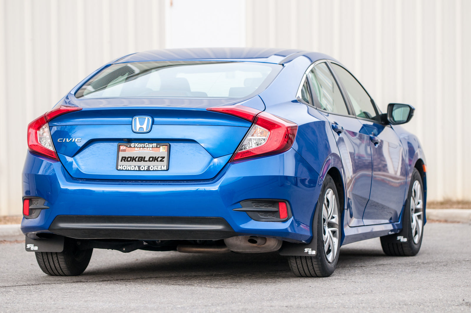RokBlokz - Honda Civic Sedan 2016-2021 Mud Flaps for 2016-2021 Honda Civic - front view