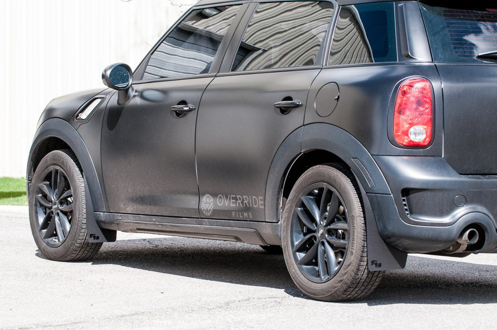 RokBlokz - Mini Cooper Countryman (R60) 2010-2016 Rally Mud Flaps by RokBlokz - front view