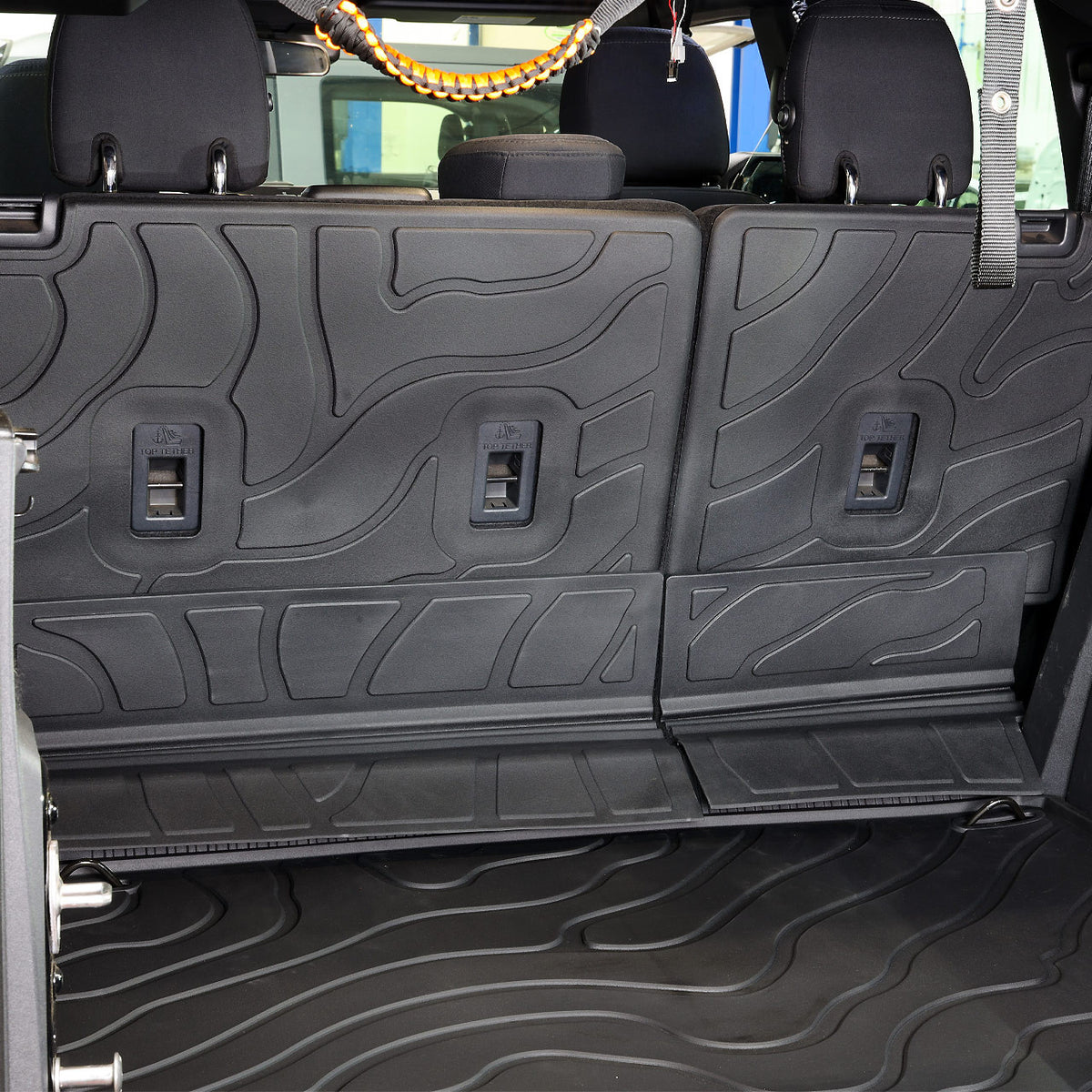 IAG I-Line TPE Terrain Pattern Molded Rear Seat Protector Mats for 2021+ Ford Bronco Four Door - IAG-ACC-F3183