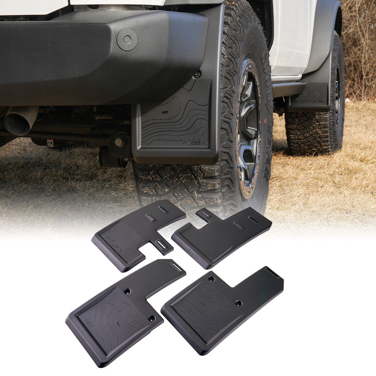 IAG Trail Shield Adjustable Mud Flaps Front & Rear Set For 2021+ Ford - IAG-BDY-F1301-01