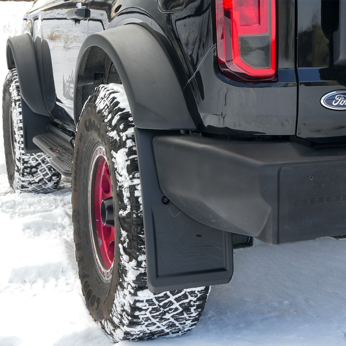 IAG Trail Shield Adjustable Mud Flaps Front & Rear Set For 2021+ Ford Bronco - IAG-BDY-F1301
