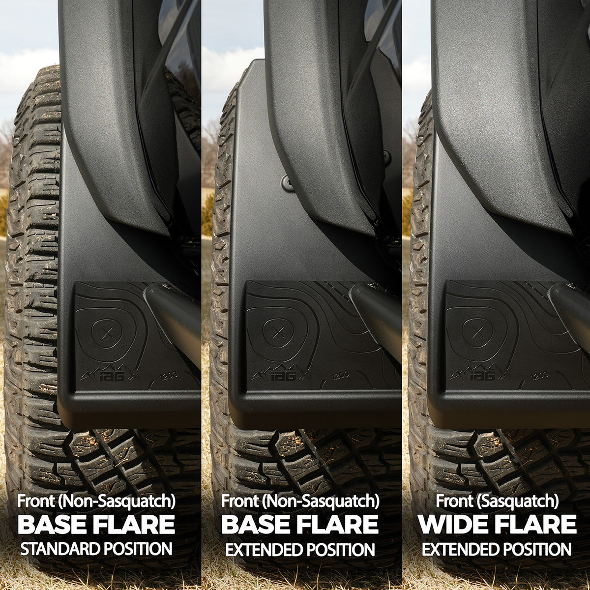 IAG Trail Shield Adjustable Mud Flaps Front Set Only For 2021+ Ford Bronco - IAG-BDY-F1302