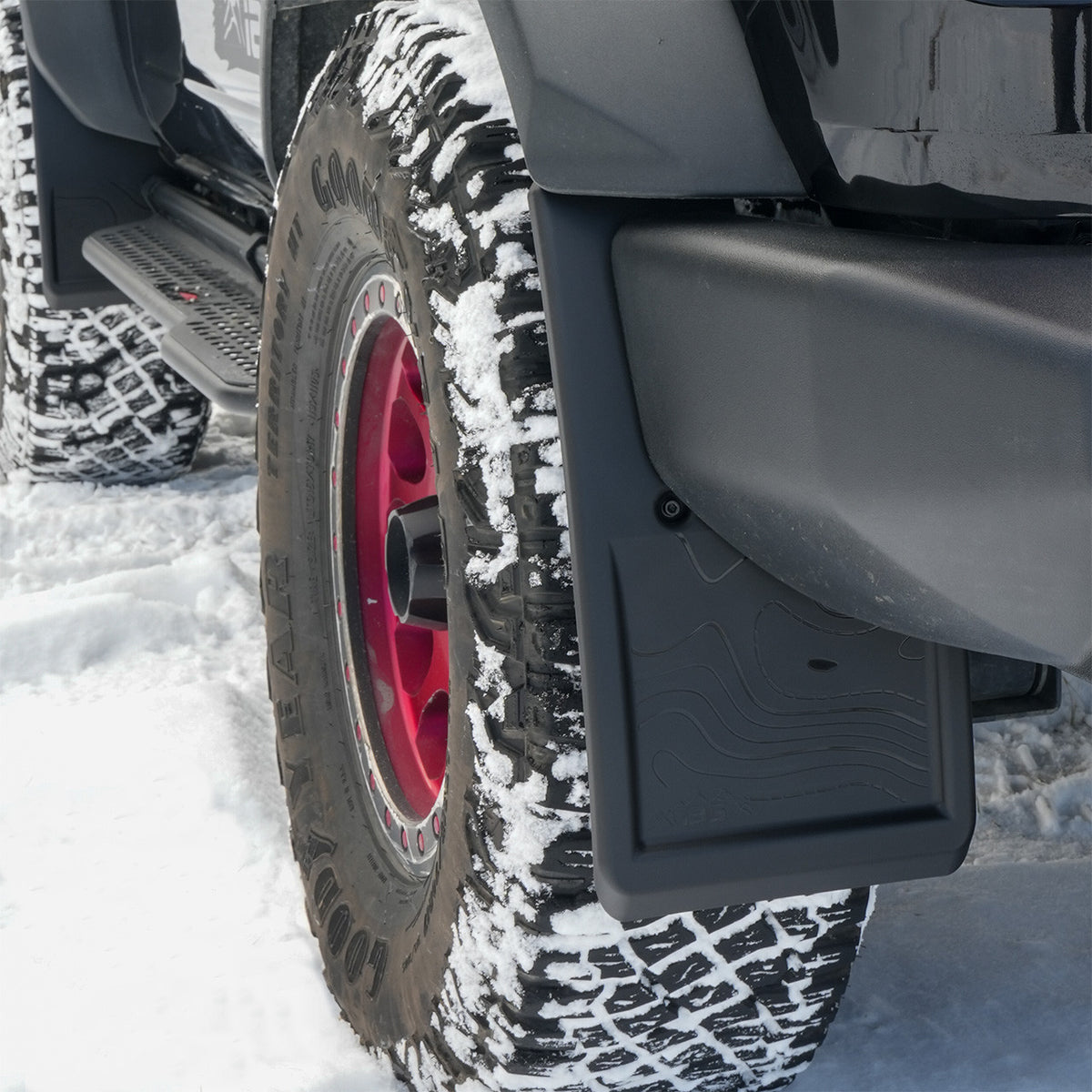 IAG Trail Shield Adjustable Mud Flaps Rear Set Only For 2021+ Ford Bronco - IAG-BDY-F1303