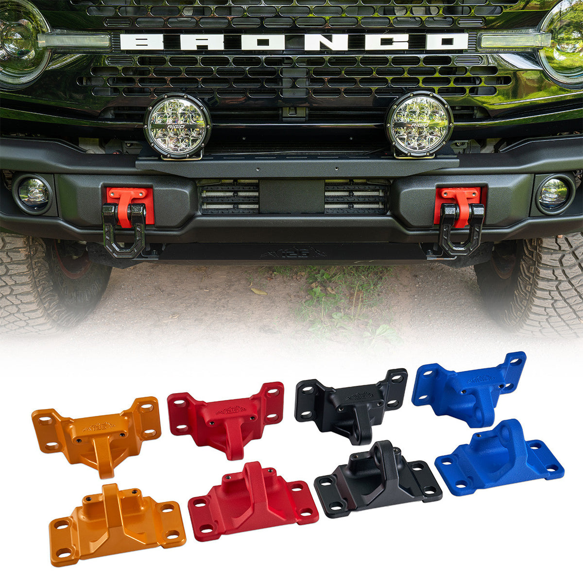 IAG Off-Road FMS Recovery Point Set for 21+ Ford Bronco with Capable/Modular Bumpers - IAG-BDY-F1409