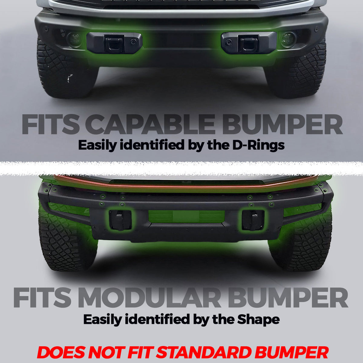 IAG Off-Road FMS Recovery Point Set for 21+ Ford Bronco with Capable/Modular Bumpers - IAG-BDY-F1409