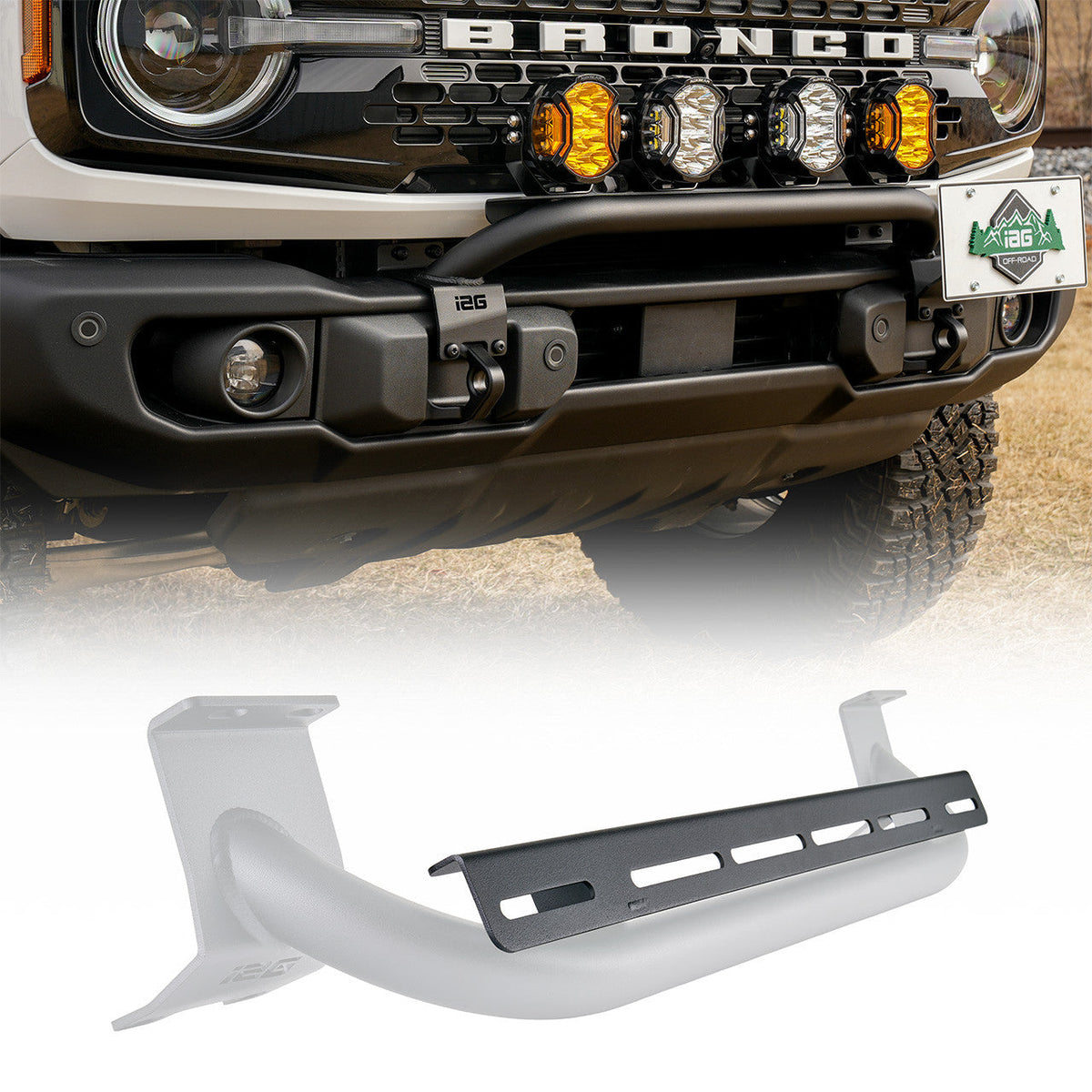 IAG FMS Mini Capable Bull Bar with Recovery Points Package for 2021+ F - IAG-BDY-F1413-01