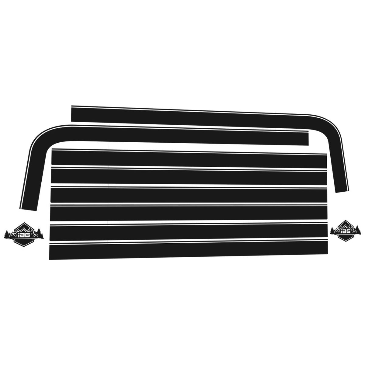 IAG Off-Road Boss Style Vinyl Side Stripe Kit for 2021+ Ford Bronco 4 Door - IAG-BDY-F2080