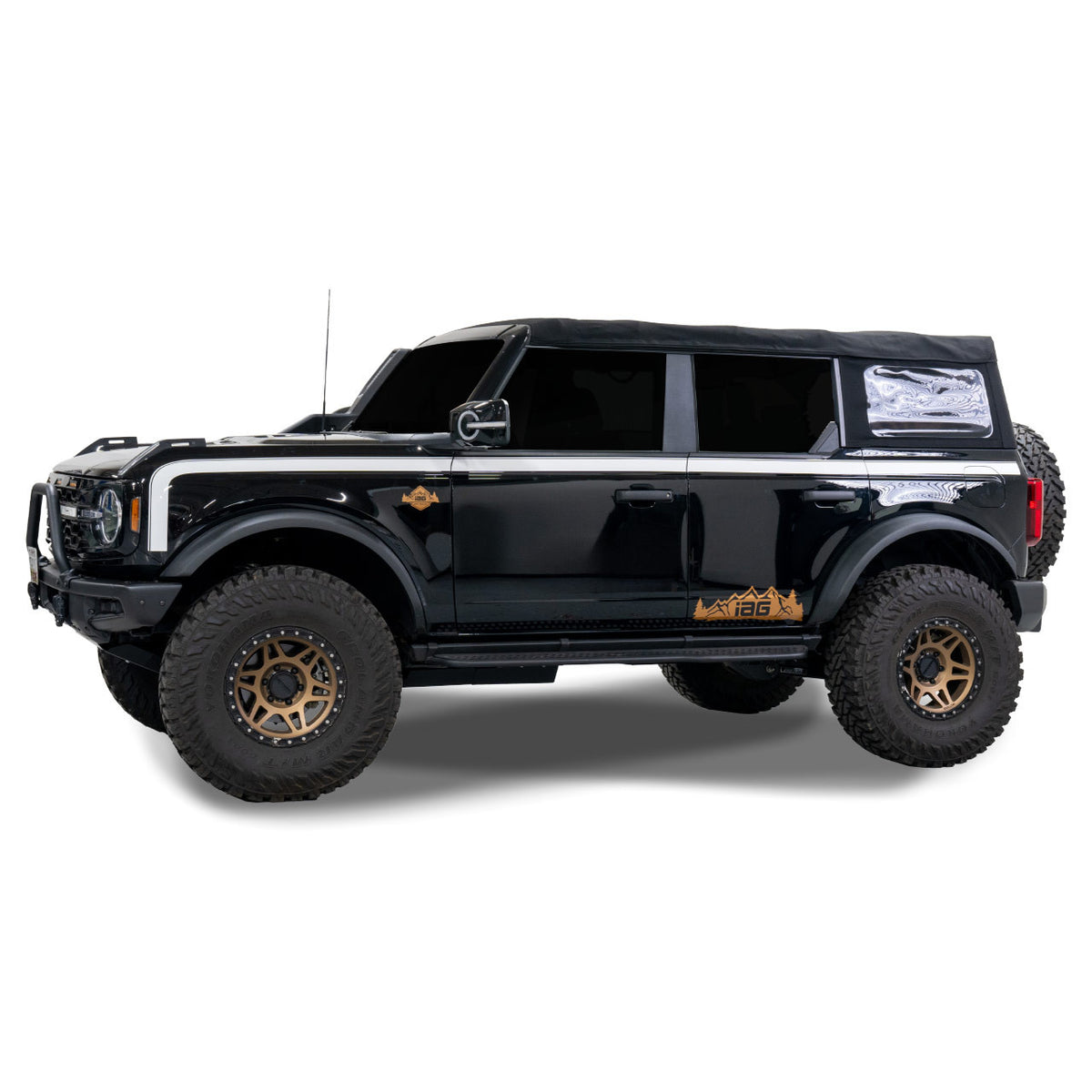 IAG Off-Road Boss Style Vinyl Side Stripe Kit for 2021+ Ford Bronco 4 Door - IAG-BDY-F2080
