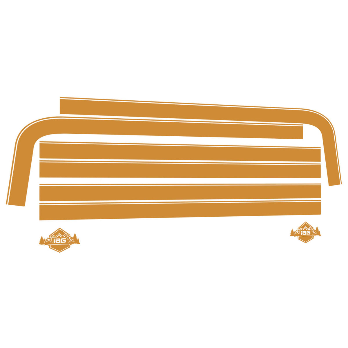 IAG Off-Road Boss Style Vinyl Side Stripe Kit fits 2021+ Ford Bronco 2 Door - IAG-BDY-F2081