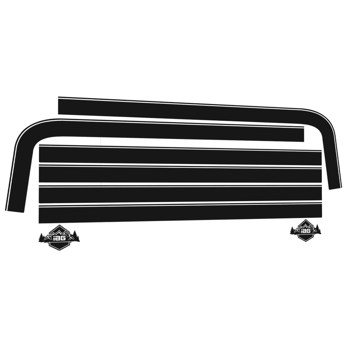 IAG Off-Road Boss Style Vinyl Side Stripe Kit fits 2021+ Ford Bronco 2 Door - IAG-BDY-F2081