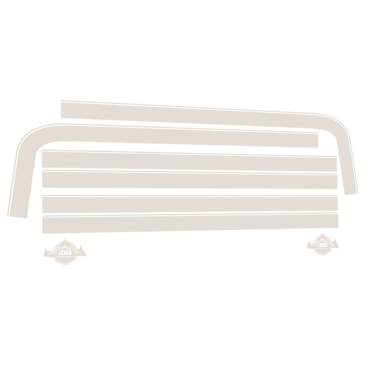 IAG Off-Road Boss Style Vinyl Side Stripe Kit fits 2021+ Ford Bronco 2 Door - IAG-BDY-F2081