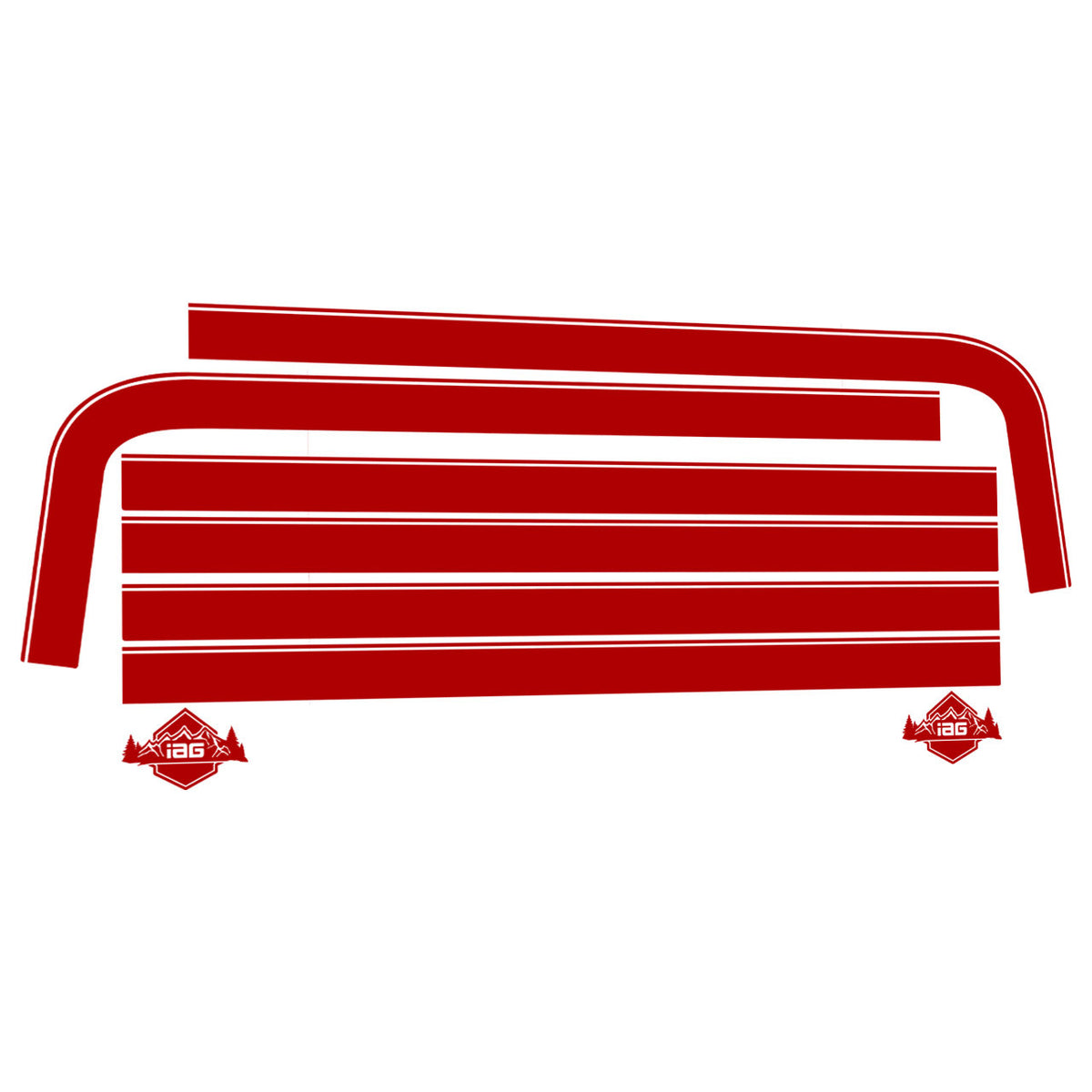 IAG Off-Road Boss Style Vinyl Side Stripe Kit fits 2021+ Ford Bronco 2 Door - IAG-BDY-F2081