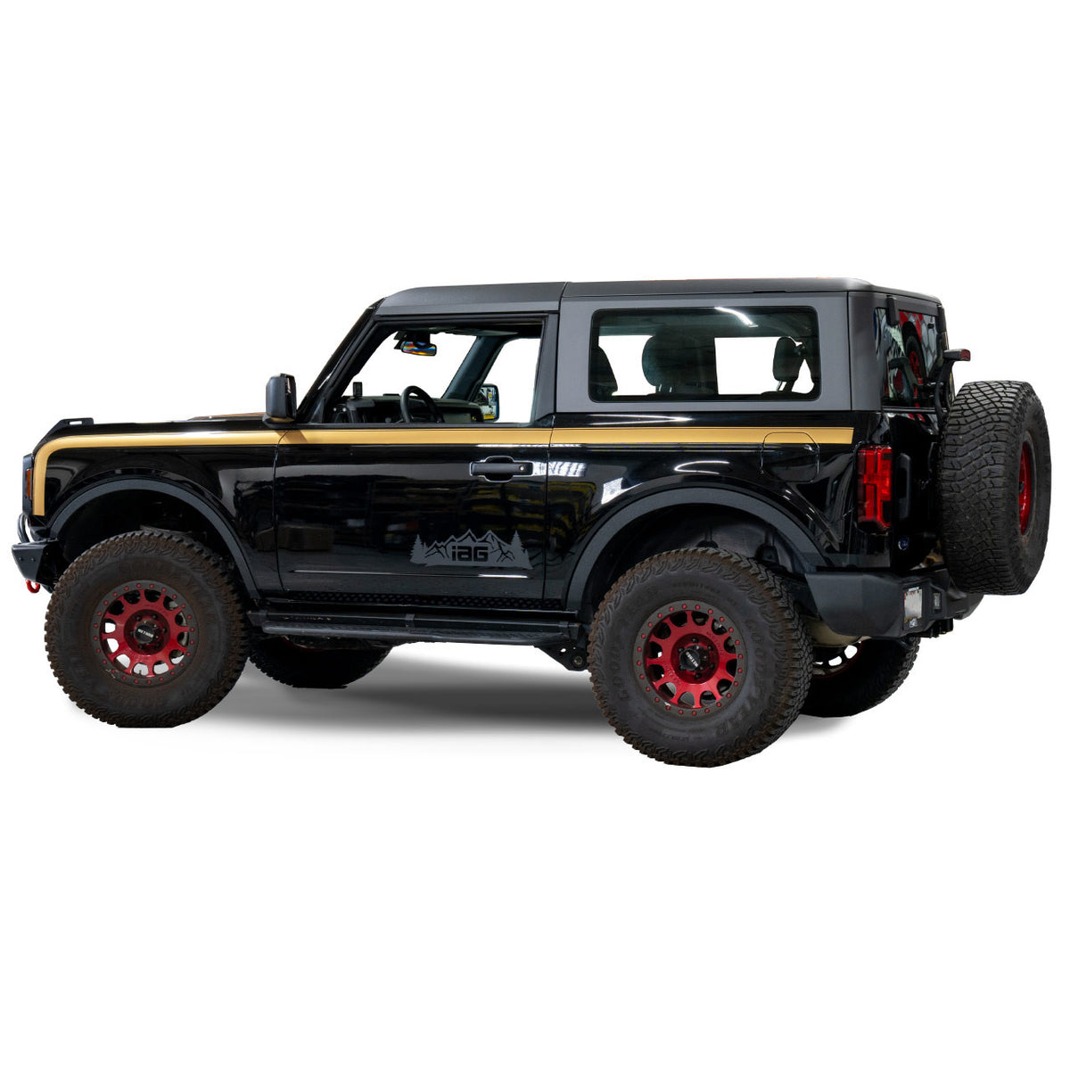 IAG Off-Road Boss Style Vinyl Side Stripe Kit fits 2021+ Ford Bronco 2 Door - IAG-BDY-F2081