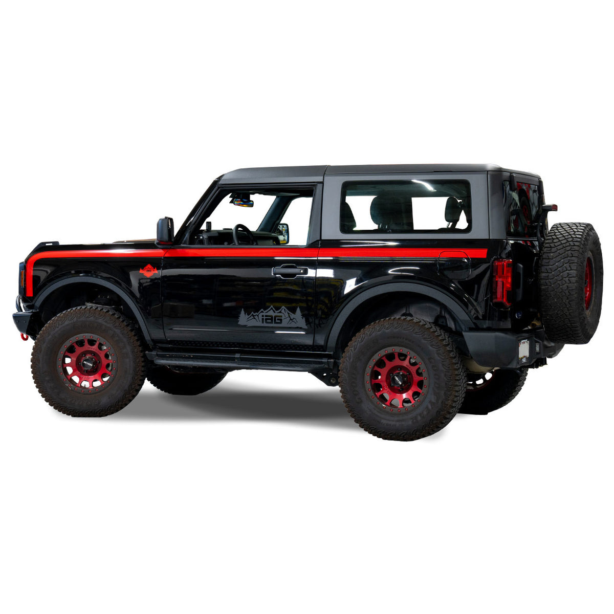 IAG Off-Road Boss Style Vinyl Side Stripe Kit fits 2021+ Ford Bronco 2 Door - IAG-BDY-F2081