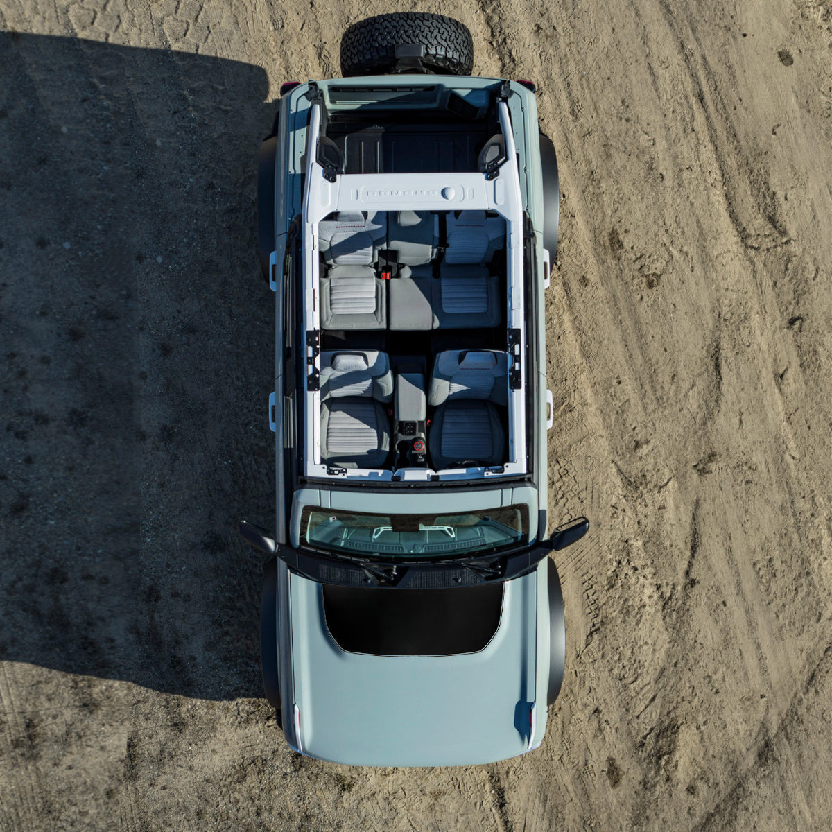 IAG Off-Road Front Hood Graphic - Solid w/ Pin Stripe Design Fits 2021 + Ford Bronco - IAG-BDY-F2086