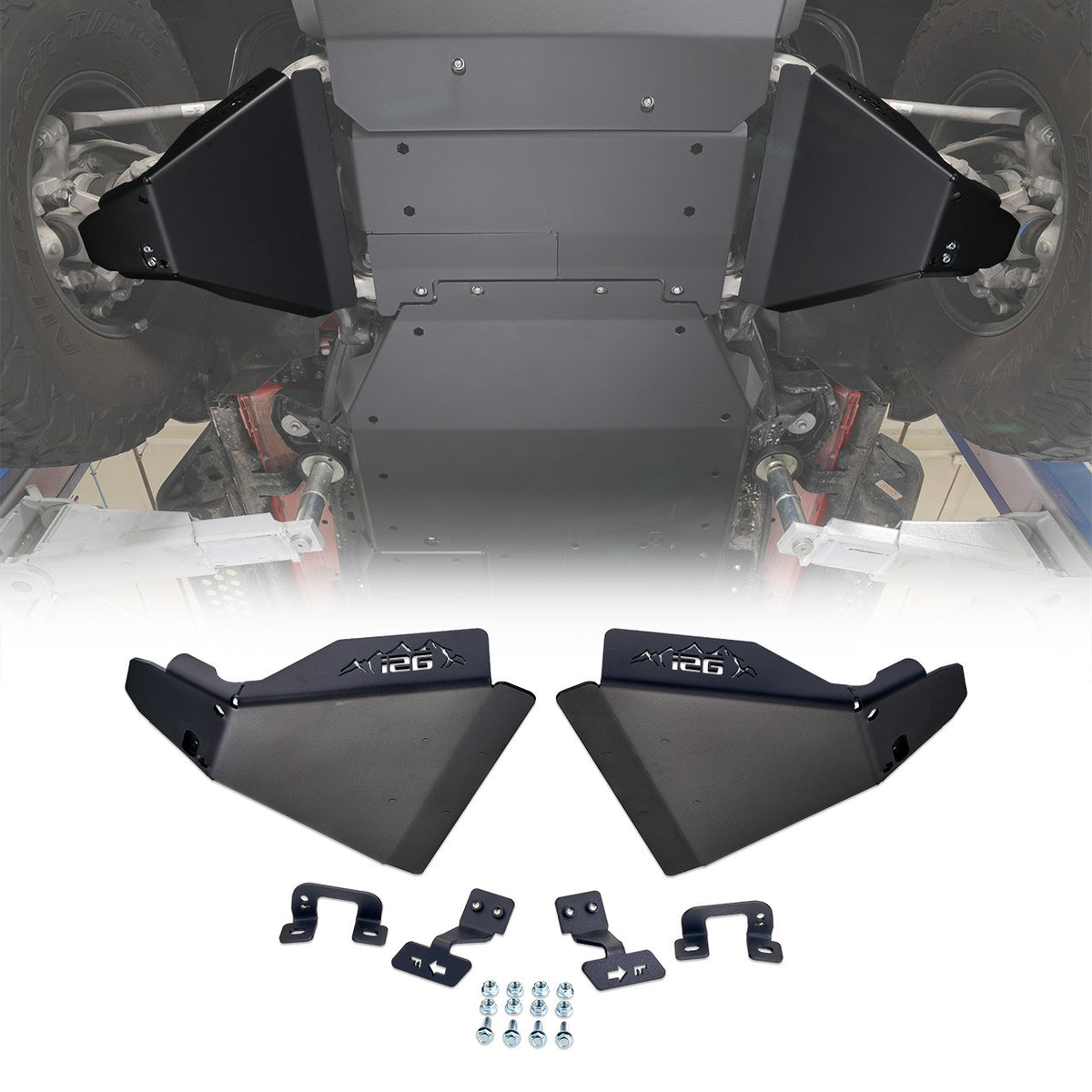 IAG Rock Armor Front Lower Control Arm Skid Plate for 2022+ Bronco Raptor - IAG-BDY-F2313
