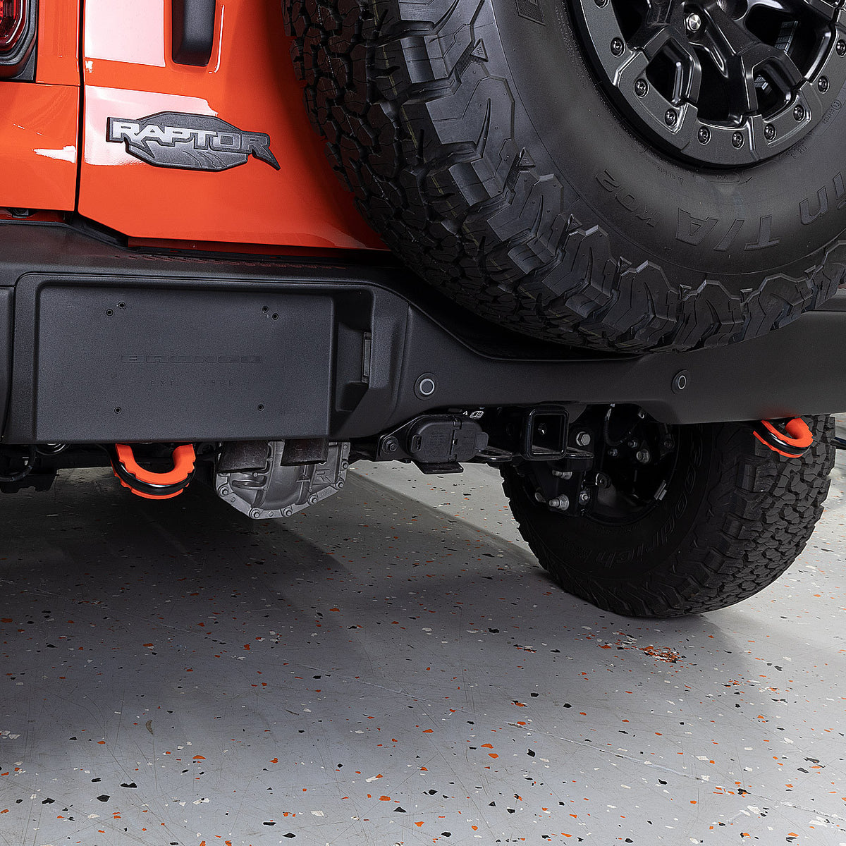 IAG I-Line Rear Bumper Red TPE Tow Loop Cover Pair for 2021+ Ford Bronco
