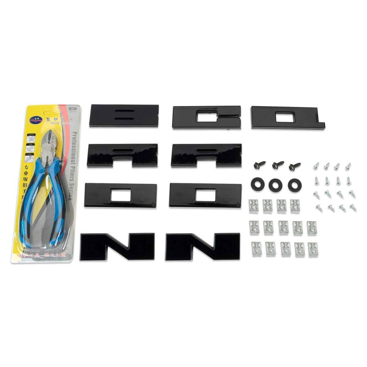 IAG I-Line High End Style Front Grille Gloss White for 2021+ Ford Bronco - IAG-BDY-F3066