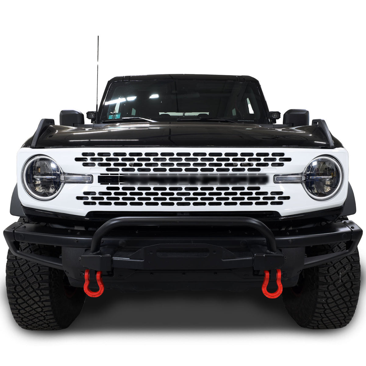 IAG I-Line High End Style Front Grille Gloss White for 2021+ Ford Bronco - IAG-BDY-F3066