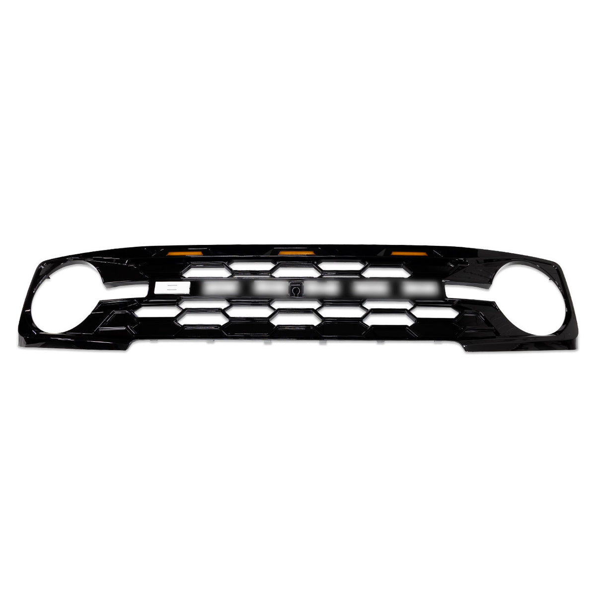 IAG I-Line Para-Hex Style Front Grille Gloss Black with Lights 2021+ Ford Bronco - IAG-BDY-F3115