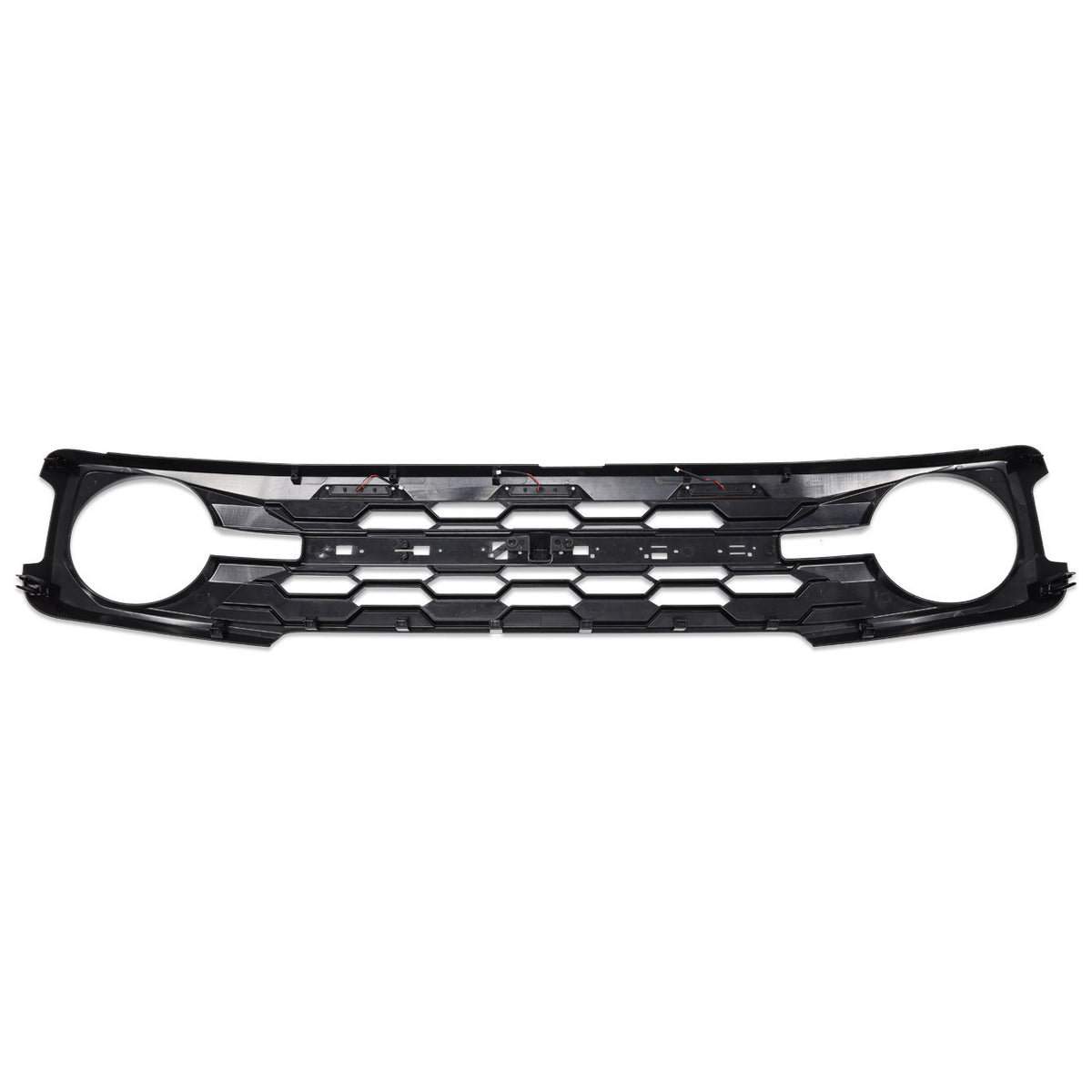 IAG I-Line Para-Hex Style Front Grille Gloss Black with Lights 2021+ Ford Bronco - IAG-BDY-F3115