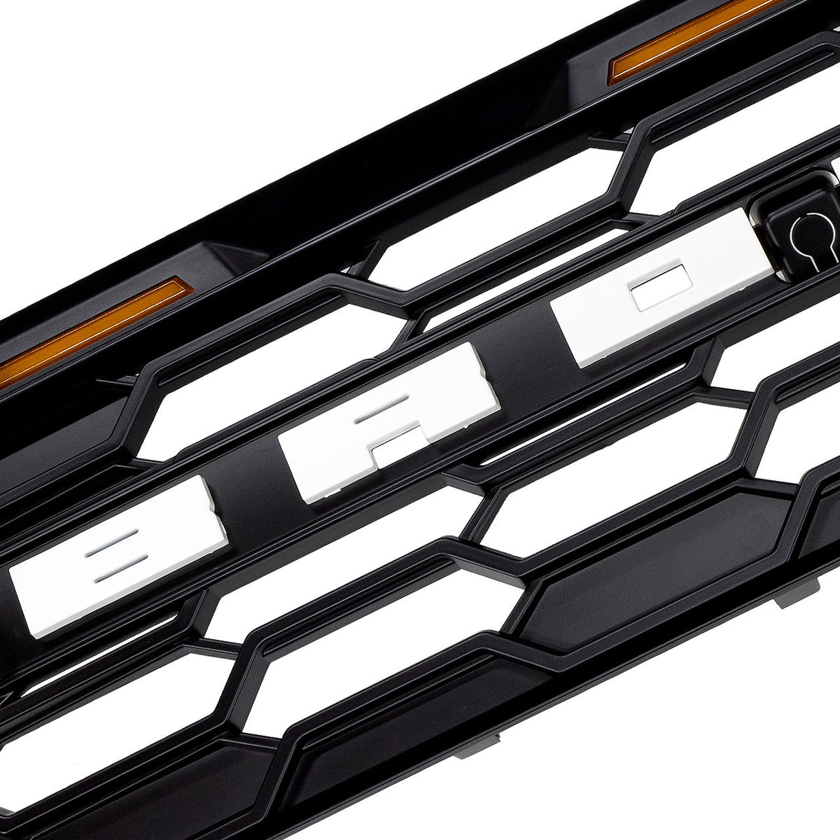 IAG I-Line Para-Hex Style Front Grille Matte Black with Lights 2021+ Ford Bronco - IAG-BDY-F3116