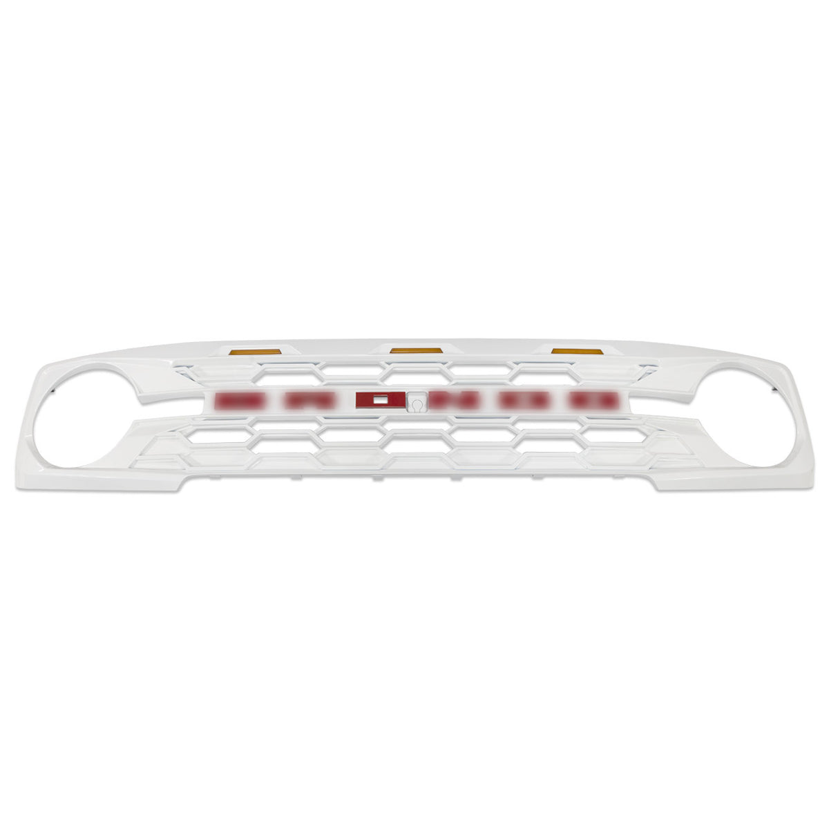 IAG I-Line Para-Hex Style Front Grille Gloss White with Lights 2021+ Ford Bronco - IAG-BDY-F3117